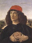 Sandro Botticelli Portrait of a Youth with a Medal Spain oil painting artist